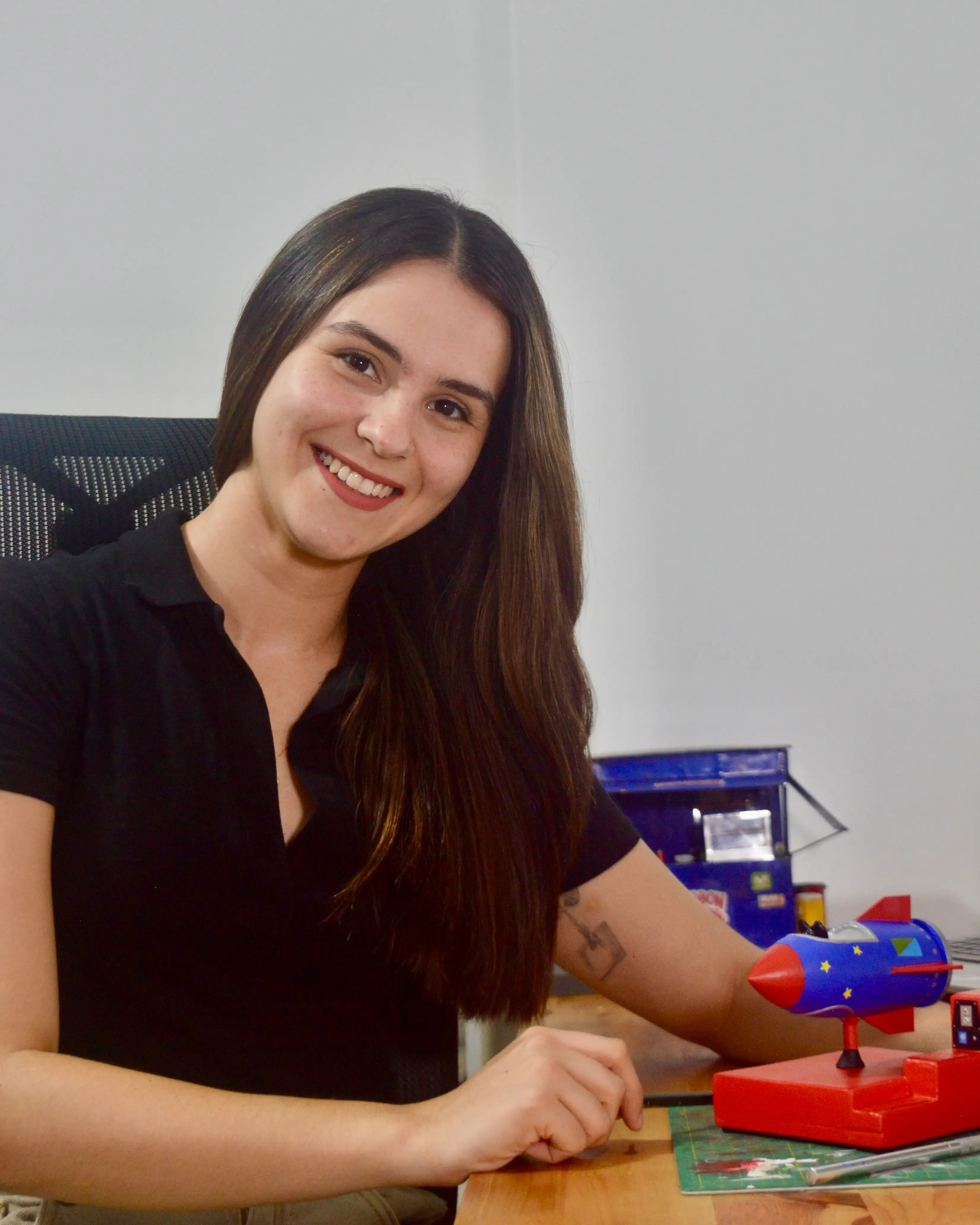 María Fernanda Mantilla Silva en su taller