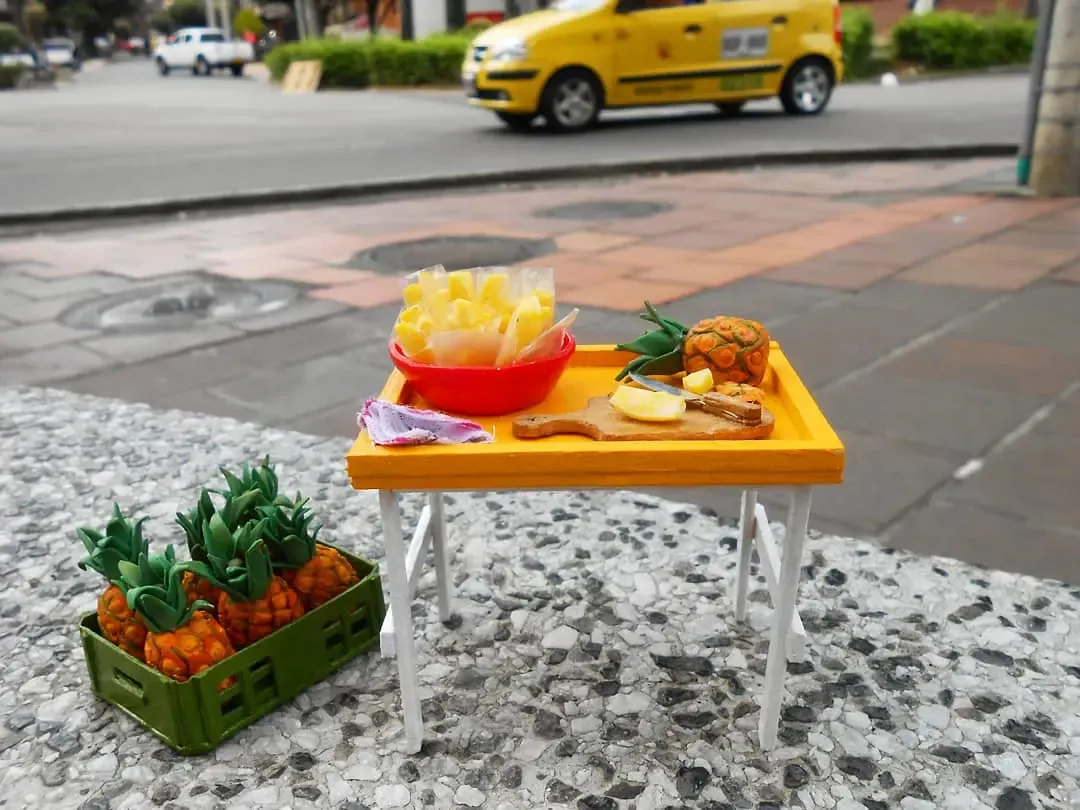 Puesto de piña